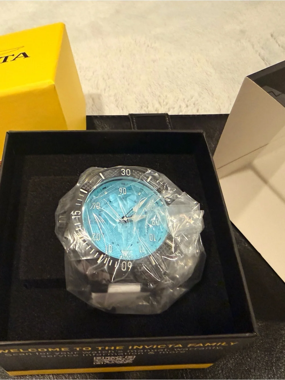 Invicta Aviator Alacer Men’s Watch - 50mm White Strap w/Turquoise Dial (50645)